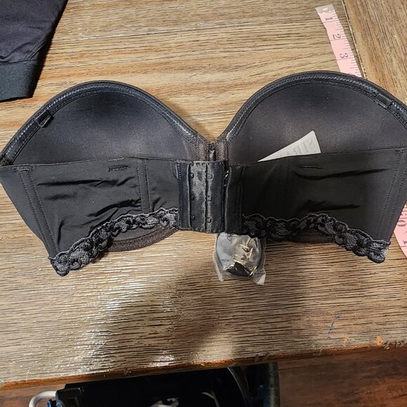 Natori Pure Luxe Strapless Contour Underwire Bra NWT Black 34D - Picture 6 of 14